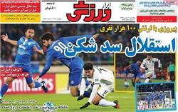 صفحه اول روزنامه‌های ورزشی ۲۰ بهمن ۹۵