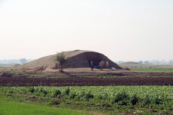 بقایای معماری محوطه تاریخی صفه سرمسجد پاک‎سازی شد