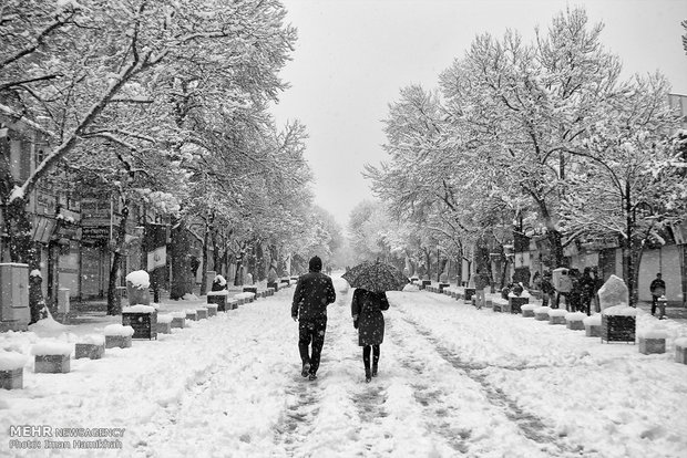 Snowy day in Hamadan