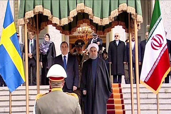 مراسم استقبال رسمی از نخست وزیر سوئد در سعدآباد برگزار شد