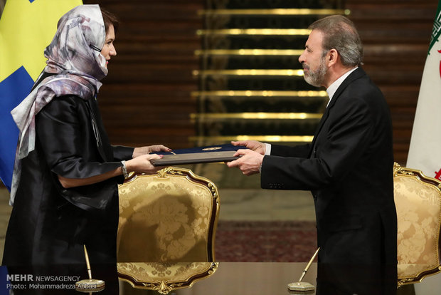 مراسم استقبال رسمی از نخست وزیر سوئد