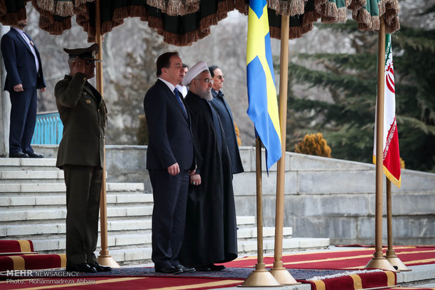 مراسم استقبال رسمی از نخست وزیر سوئد