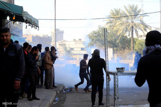 درگیری طرفداران مقتدی صدر با نیروهای عراقی‎