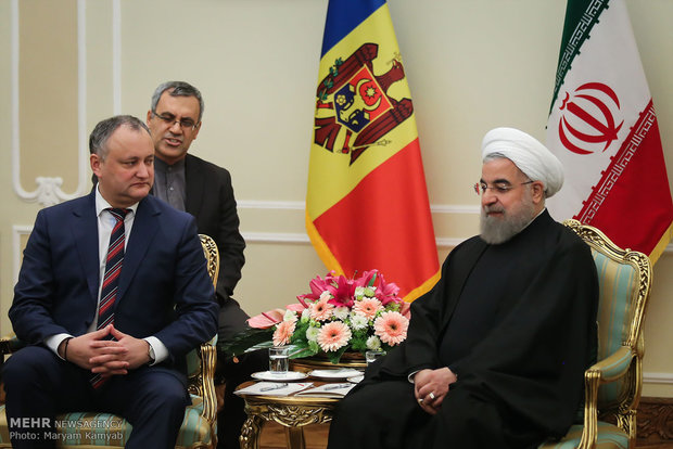 Pres. Rouhani meets with Moldovan counterpart