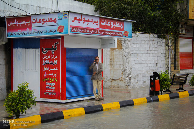 بارش شدید باران در استان بوشهر