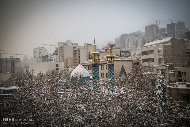 بارش برف در تهران