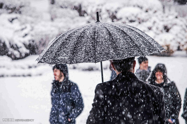 Heavy snowfall in Alborze province