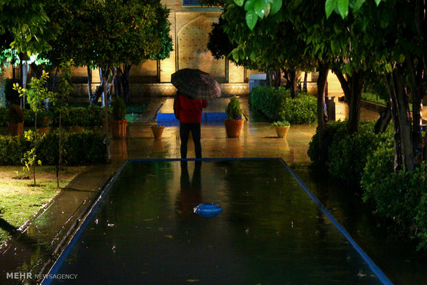 Rainy weather in Iranian southern city of Shiraz 