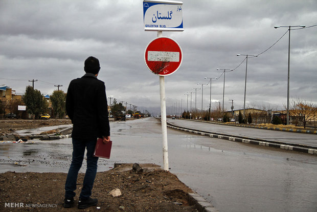 آبگرفتگی معابر سیرجان