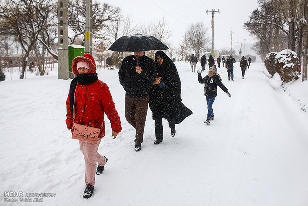 Tabriz under snow