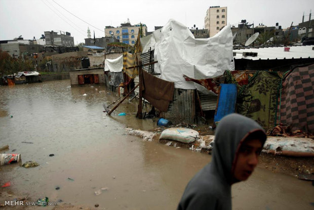 سیل در غزه‎