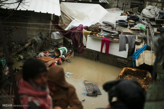 سیل در غزه‎