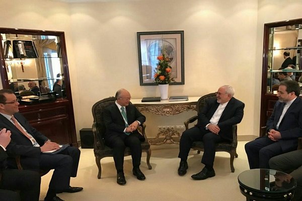 Zarif meets Amano, al-Ebadi in Munich