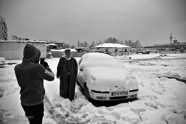 Snowfall in Mashhad