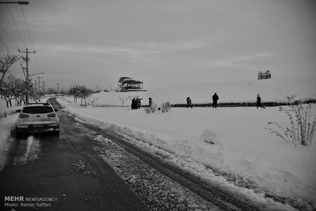 Snowfall in Mashhad