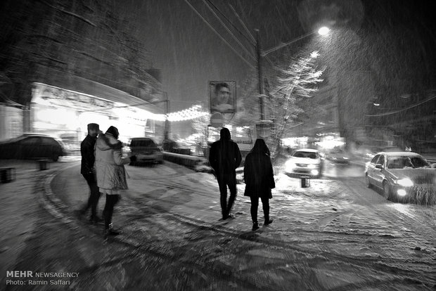 Snowfall in Mashhad