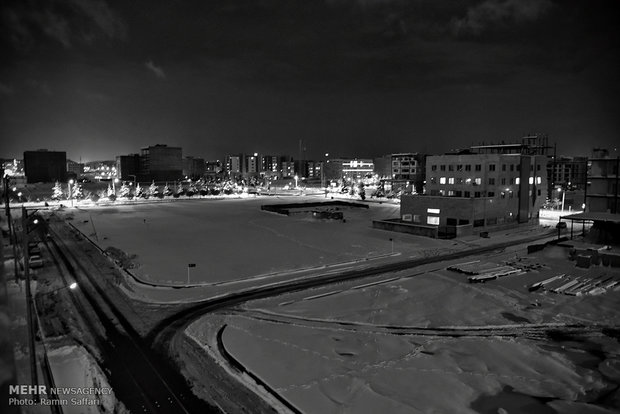 Snowfall in Mashhad