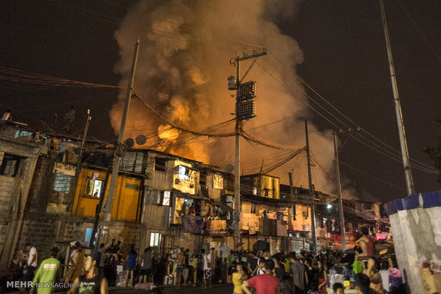 آتش سوزی در فیلیپین‎