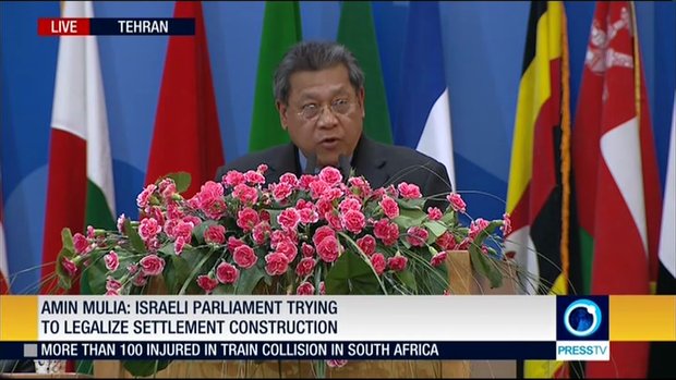 VIDEO: Malaysian Parl. head addresses Palestinian Conf. 