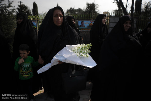 مراسم استقبال از پیکر هفت شهید گمنام دفاع مقدس در گرگان