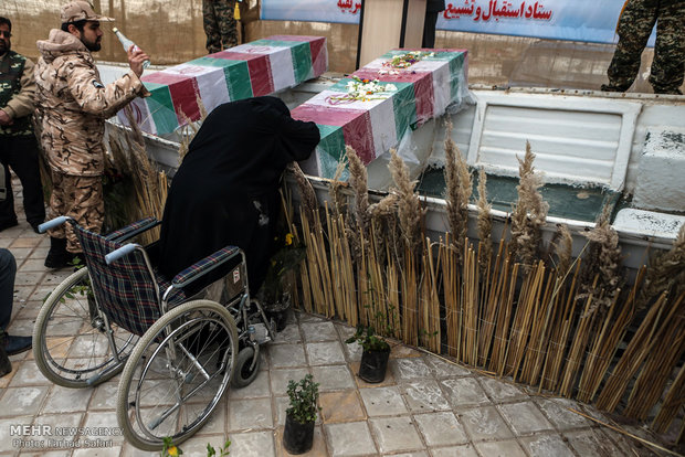 تشیع دو شهید گمنام سال های دفاع مقدس در شریفیه قزوین