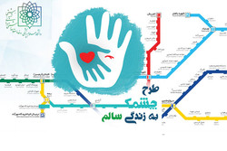 دانشجویان علوم پزشکی به مسافران مترو «زندگی سالم» هدیه می دهند
