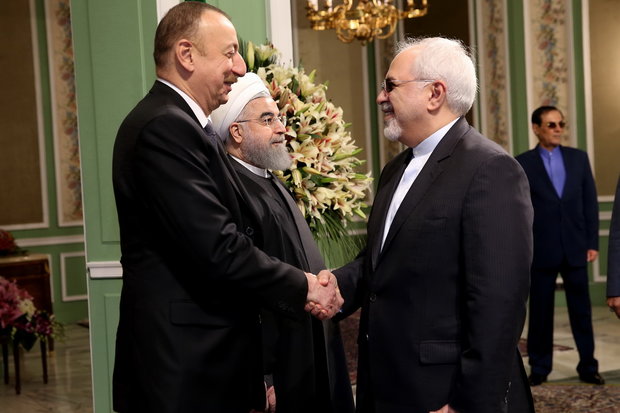 President Rouhani officially welcomes Azerbaijani counterpart