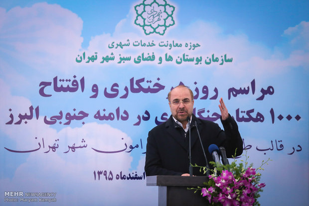 محمدباقر قالیباف شهدار تهران در مراسم روز درختکاری 