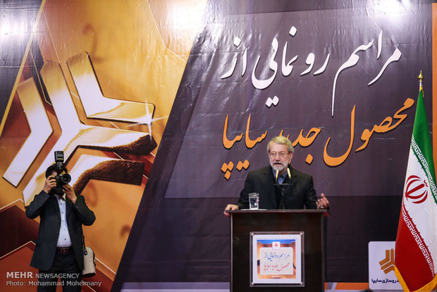 علی لاریجانی رئیس مجلس شورای اسلامی در مراسم رونمایی از محصول جدید سایپامراسم رونمایی از محصول جدید سایپا