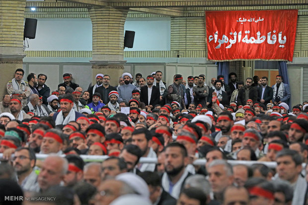 دیدار دست‌اندرکاران راهیان نور با رهبر انقلاب