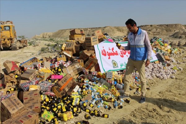 ۱۰ تن کالای قاچاق کشف شده تاریخ مصرف گذشته در دیر امحاء شد