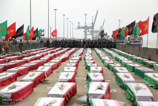 ورود پیکر 165 شهید دوان دفاع مقدس به کشور