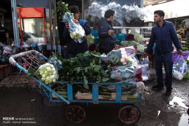 Mahallati Flower Market on eve of Spring