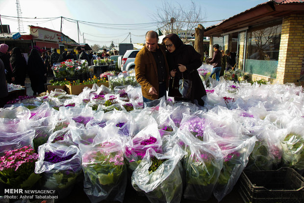 Mahallati Flower Market on eve of Spring