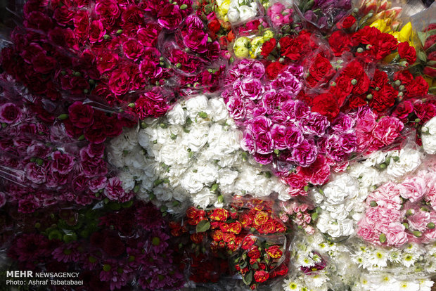 Mahallati Flower Market on eve of Spring