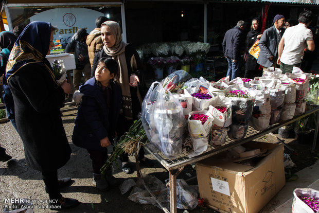 Mahallati Flower Market on eve of Spring