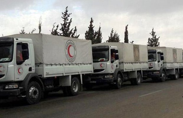 35 trucks loaded with relief aid enter Daraa countryside