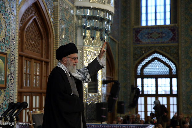 leader speech at holy shrine of Imam Reza (AS)