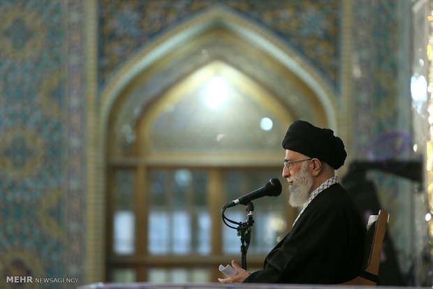 leader speech at holy shrine of Imam Reza (AS)