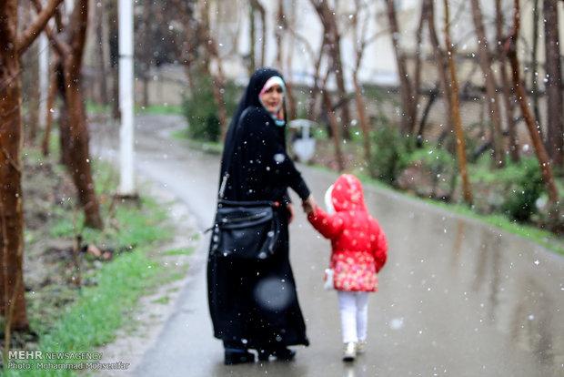 Spring snow in Karaj