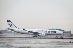 3rd Airbus lands at Mehrabad Airport