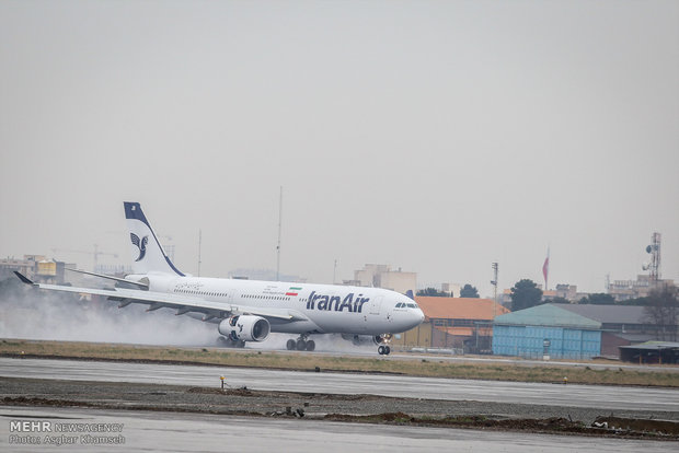 3rd Airbus lands at Mehrabad Airport