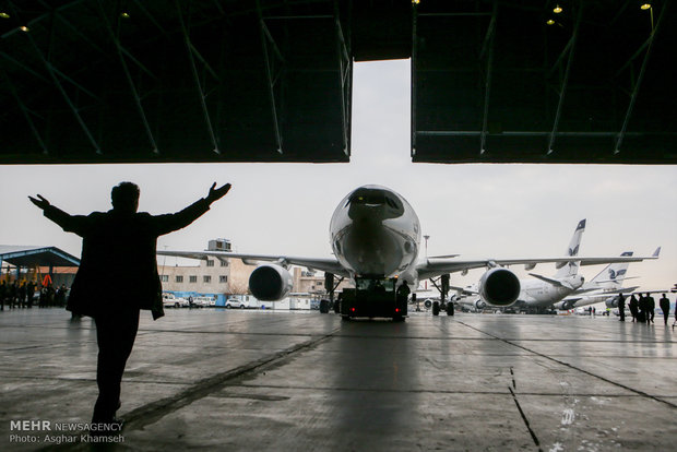 3rd Airbus lands at Mehrabad Airport