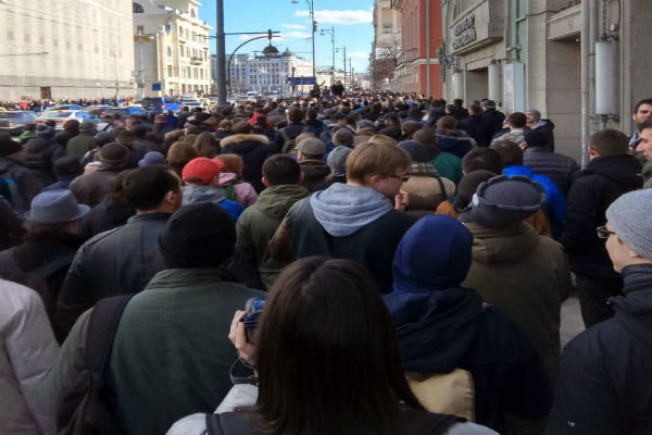 تظاهرات مخالفان دولت در شهرهای مختلف روسیه 
