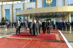 President Rouhani arrives in Moscow