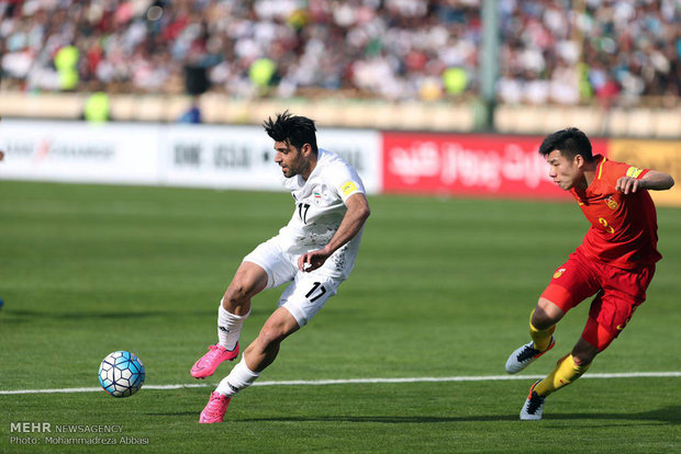 لقاء المنتخب الايراني والصيني ضمن التصفيات المؤهلة لكأس العالم