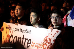 اعتراض به قتل شهروند چینی در پاریس‎