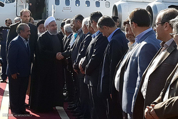 الرئيس روحاني في جولة تفقدية لمحافظة سمنان
