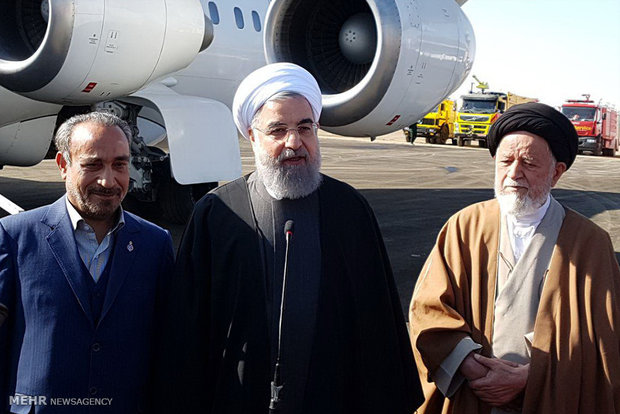 الرئيس روحاني في جولة تفقدية لمحافظة سمنان