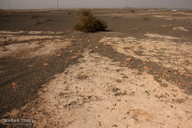 Sandstorm unearths historical site in southeastern Iran